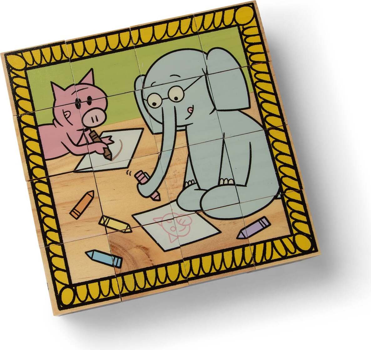 Mo Willems' Elephant & Piggie Wooden Cube Puzzle