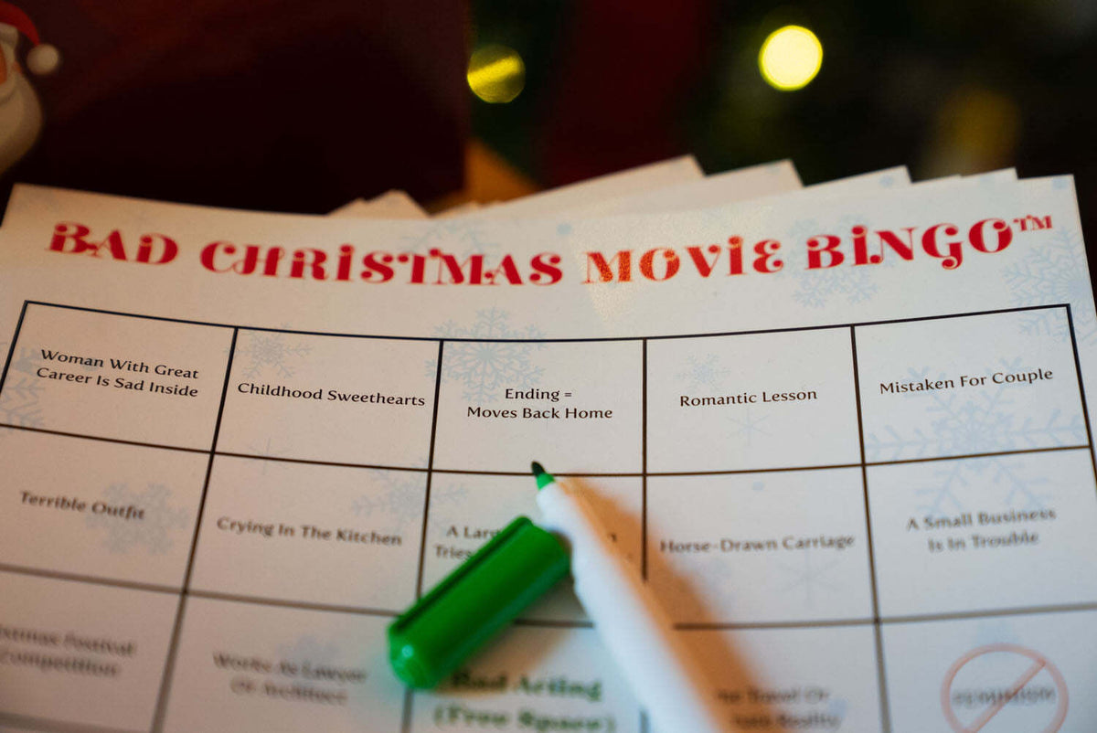 Bad Christmas Movie Bingo Party Game