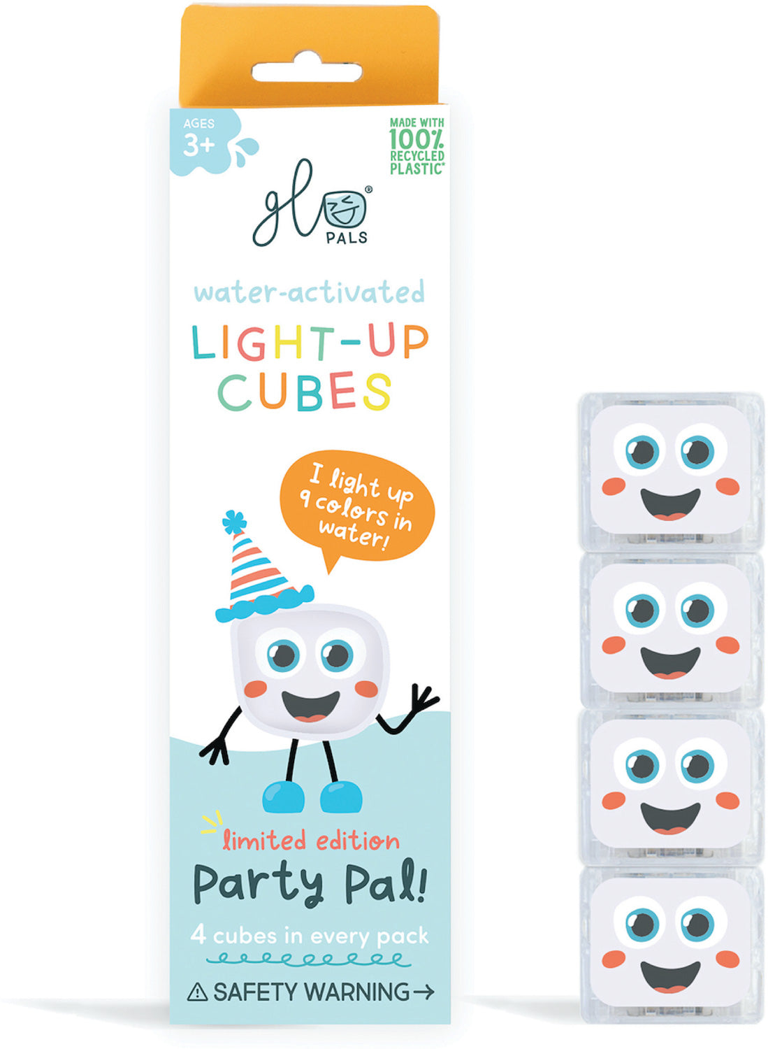 Glo Pals Light-Up Cubes Limited Edition Party Pal! - 4 Pack
