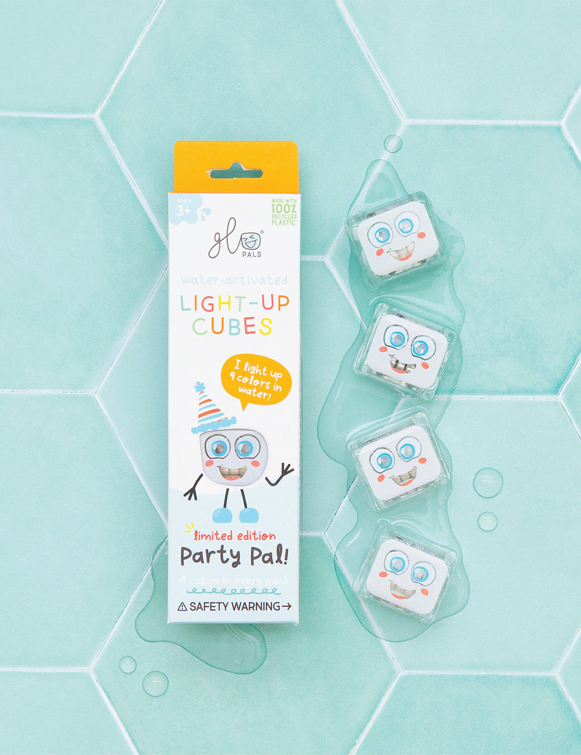 Glo Pals Light-Up Cubes Limited Edition Party Pal! - 4 Pack