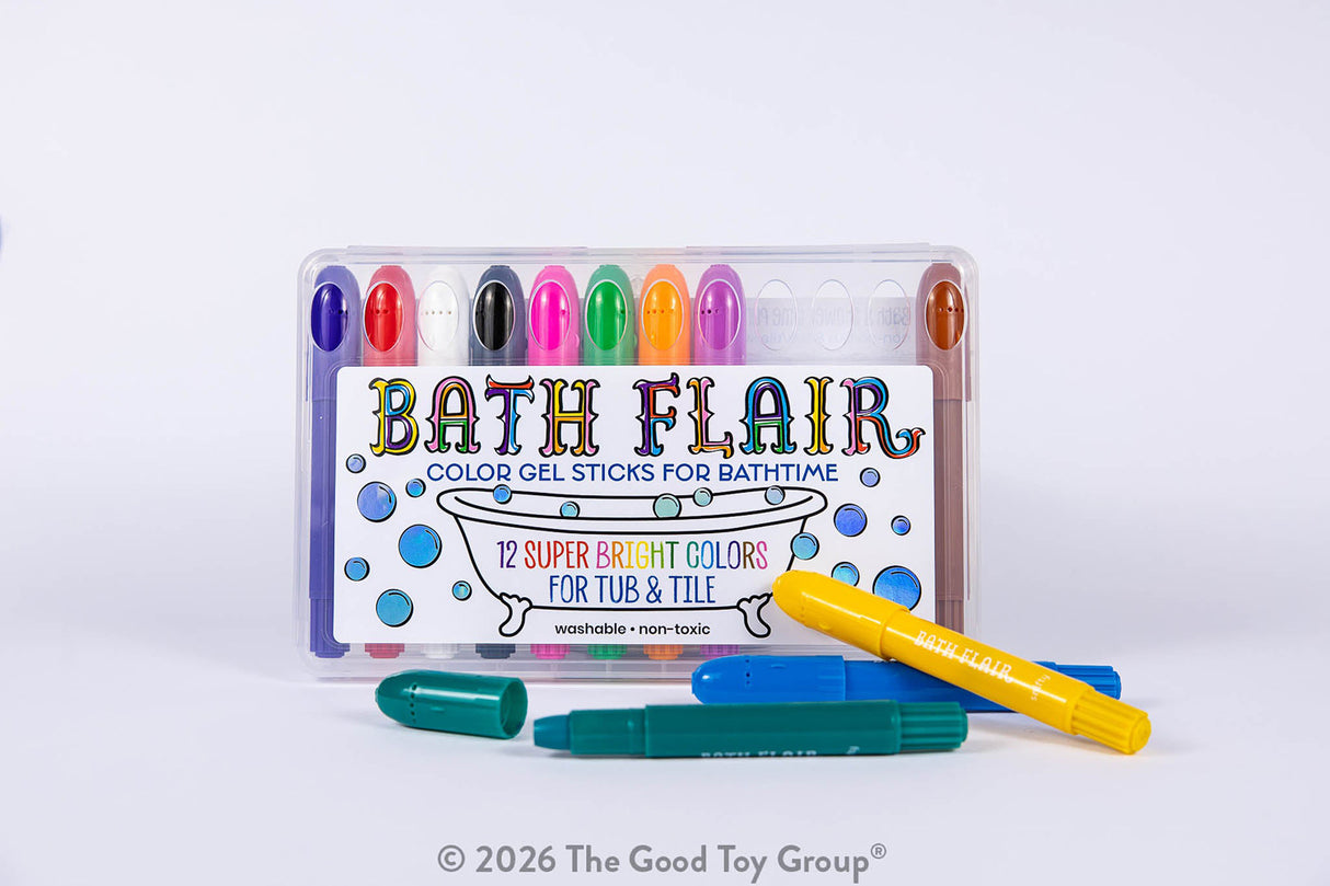 Bath Flair Color Gel Sticks for Bathtime - Set of 12