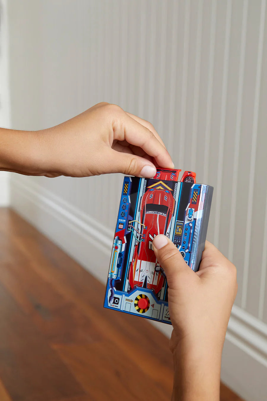 Red 72 Flat 2 Fast Stunt Card Racer