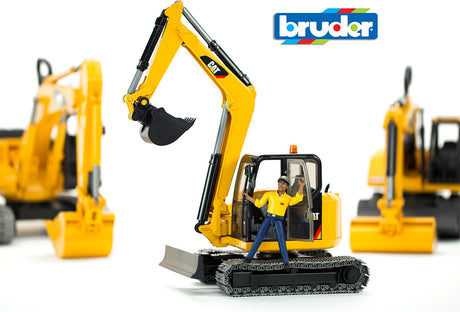 Bruder CAT Mini Excavator with Worker