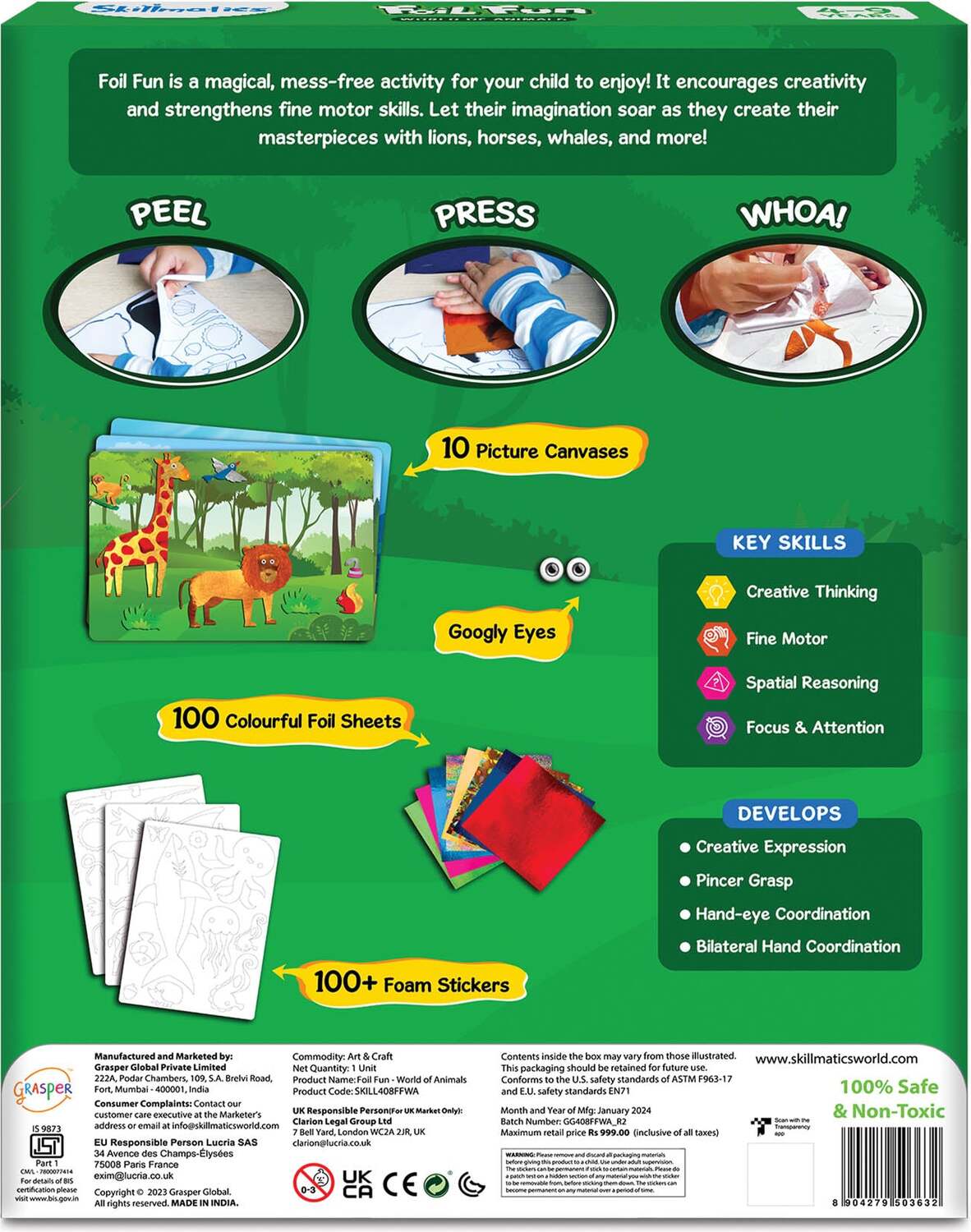 Peel & Press Foil Fun Art Kit - World of Animals