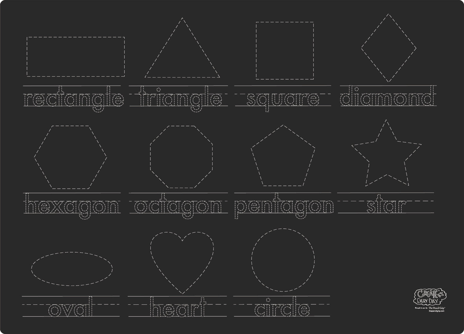 Reusable Activity Playmat - Numbers & Shapes (2 sided)