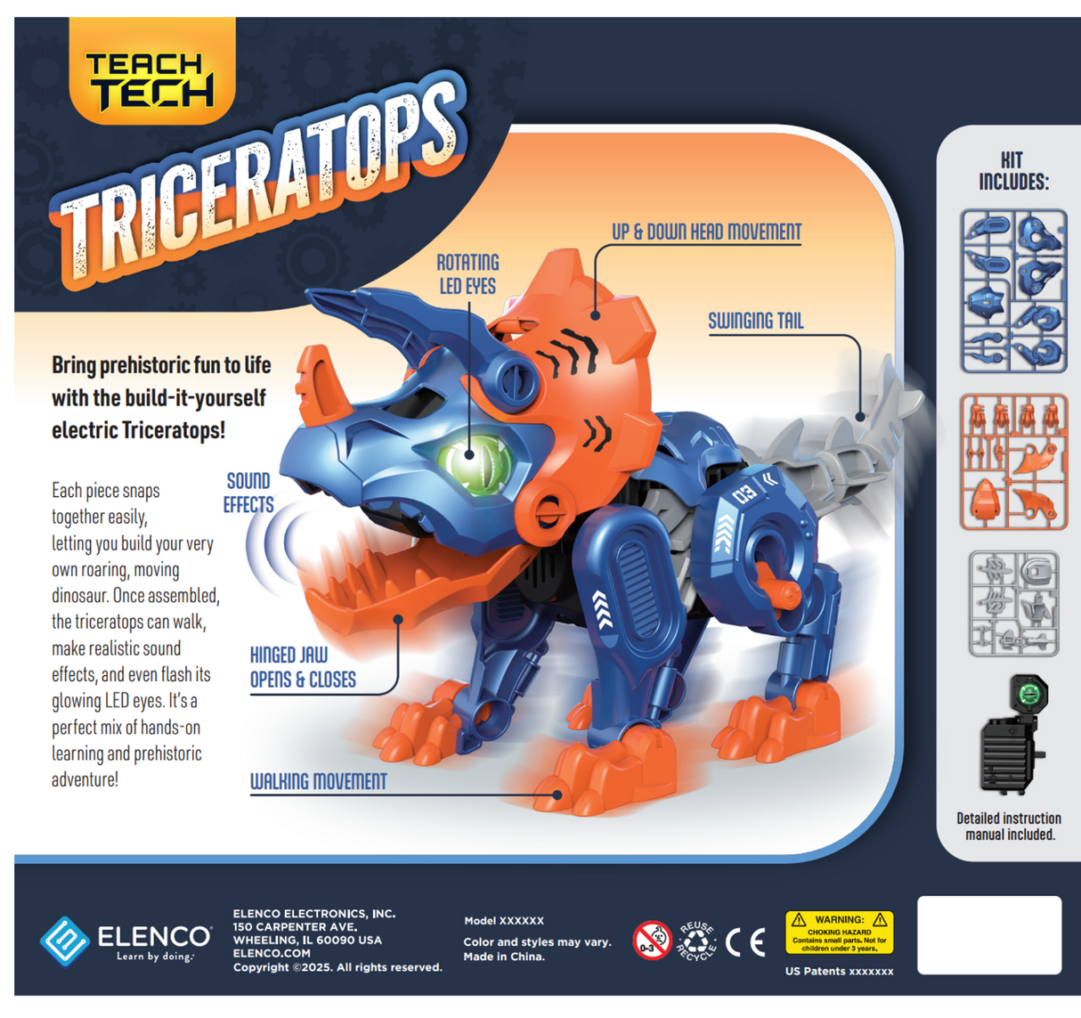 Triceratops Robot Diy Activity Kit