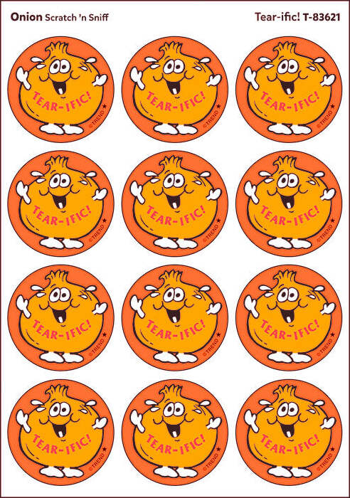 Tear-ific! - Onion scent Retro Stinky Stickers® (24 ct.)