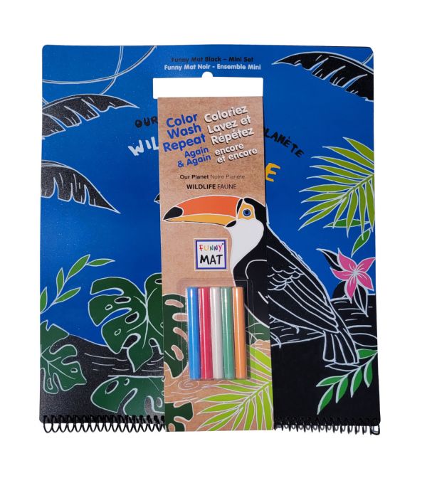 Funny Mats Wildlife Set Black with chalk