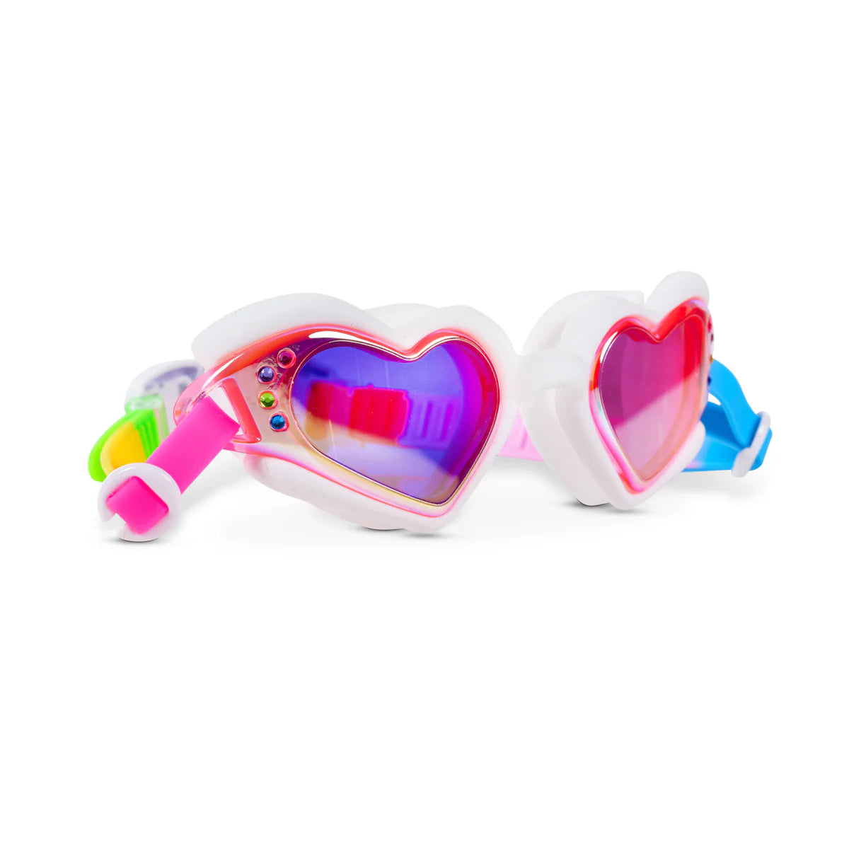 Plush Crush Heart Purely Yours White Swim Goggles