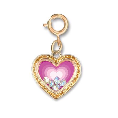 Gold Heart Shaker Charm