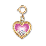 Gold Heart Shaker Charm