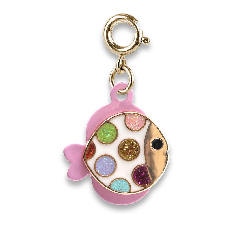 Gold Glitter Tropical Fish Charm