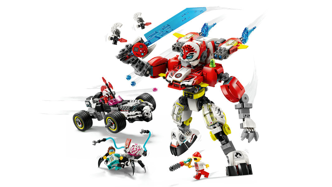 LEGO® DREAMZzz™ Cooper’s Tiger Mech &amp; Zero’s Hot Rod Car