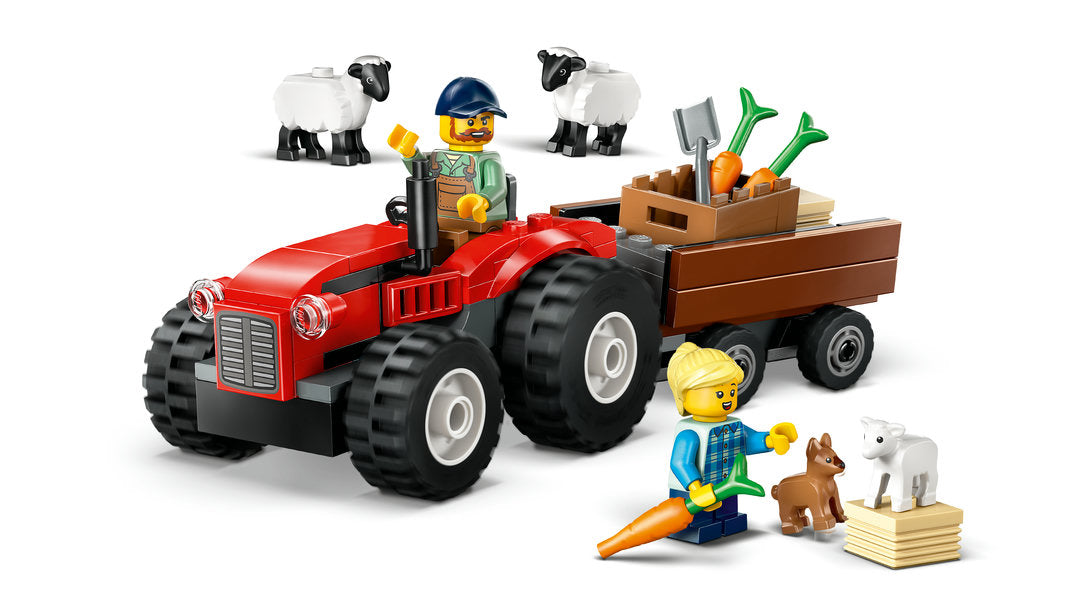 LEGO® City Red Farm Tractor with Trailer & Sheep