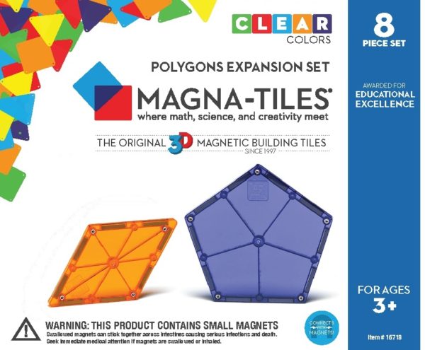 Magna-Tiles® Polygons 8 Piece Expansion Set