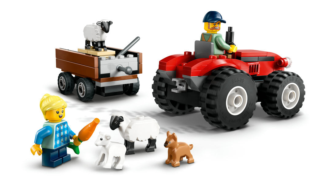 LEGO® City Red Farm Tractor with Trailer & Sheep