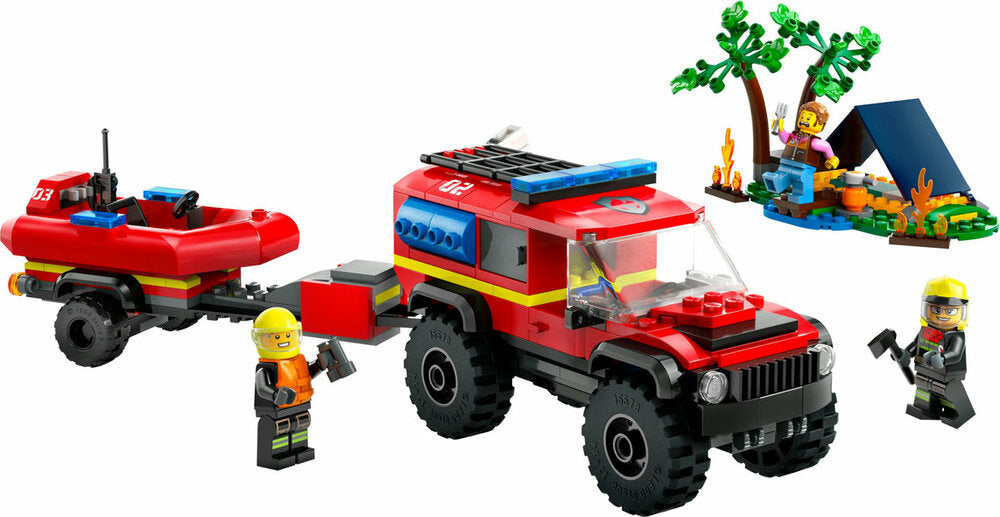 LEGO® City 4x4 Fire Truck with Rescue Boat