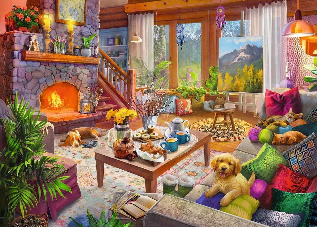 1000 pc Cozy Cabin Puzzle