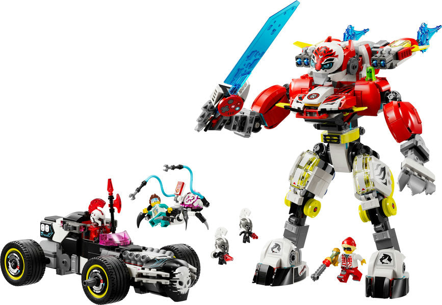 LEGO® DREAMZzz™ Cooper’s Tiger Mech &amp; Zero’s Hot Rod Car