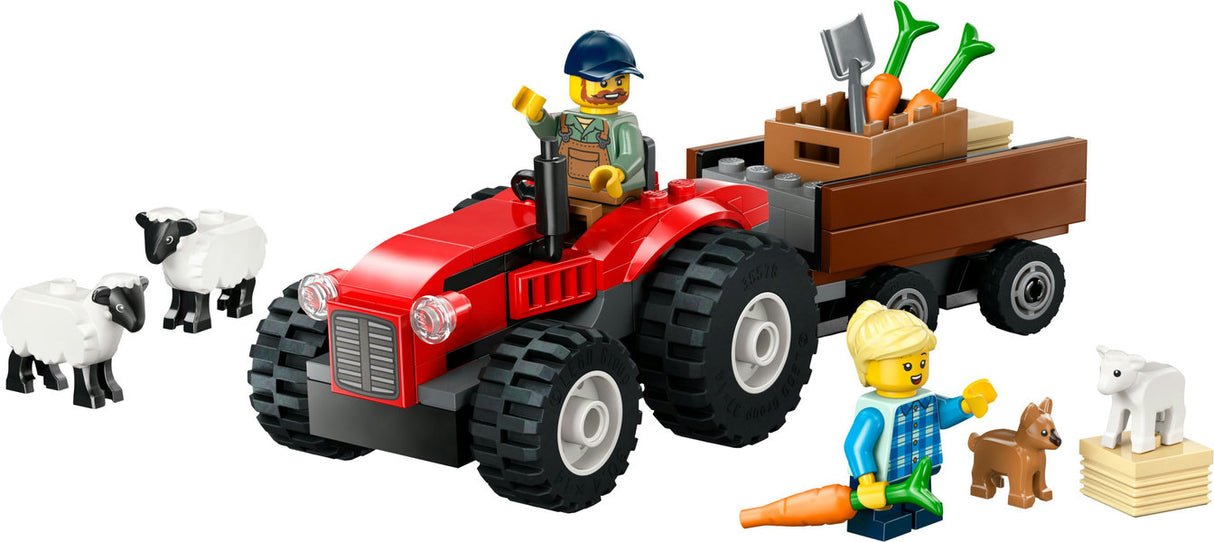 LEGO® City Red Farm Tractor with Trailer & Sheep