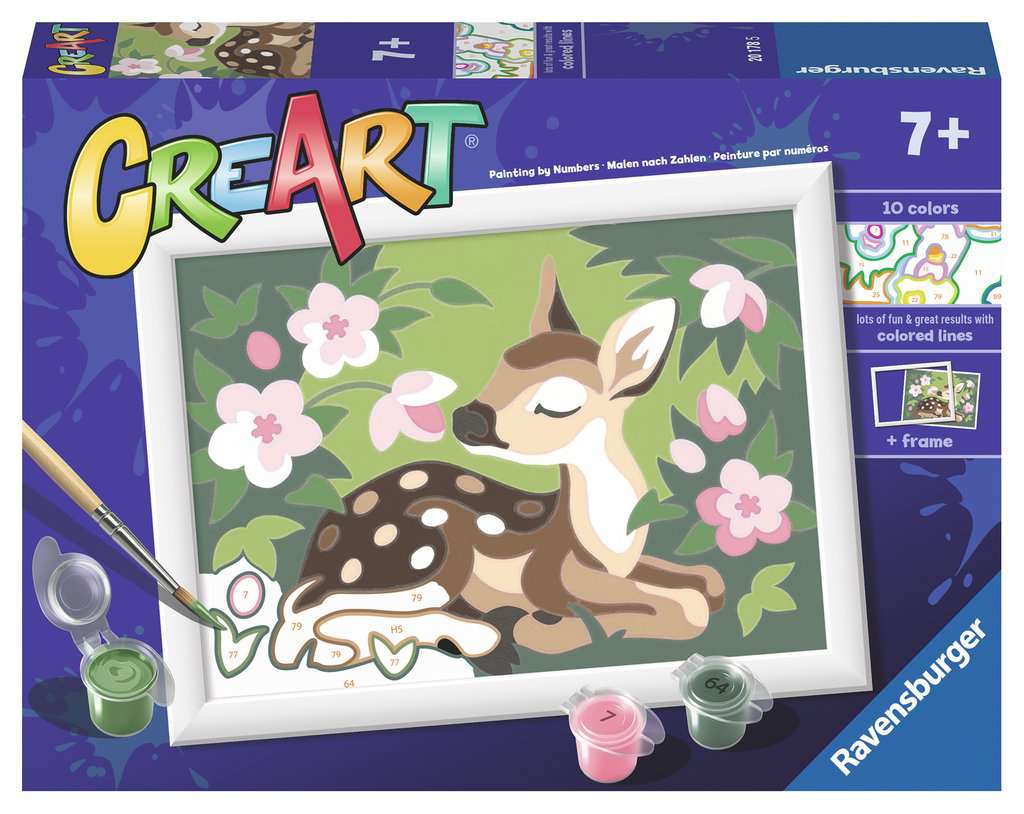 CreArt Painting by Numbers Floral Fawn