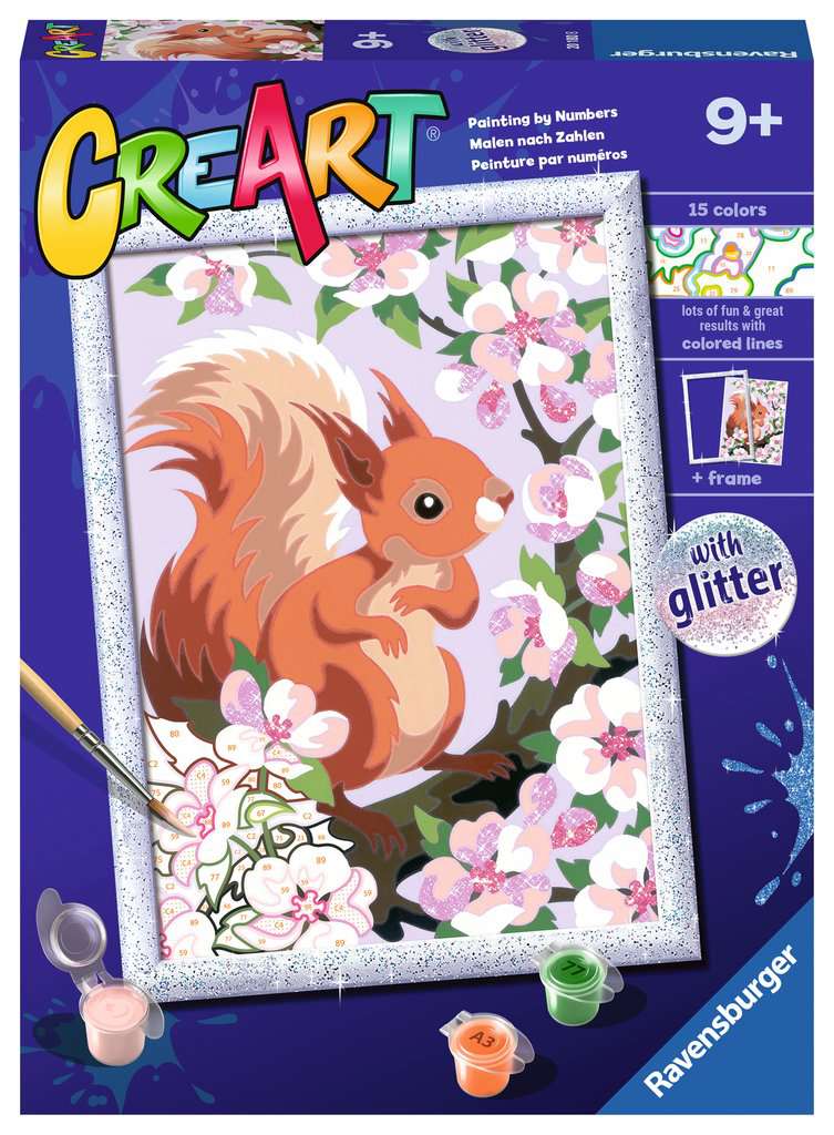 CreArt Painting by Numbers Spring Squirrel