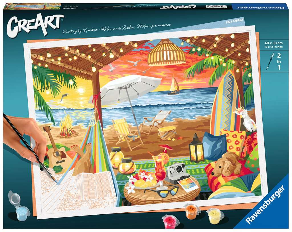 CreArt Painting by Numbers Cozy Cabana