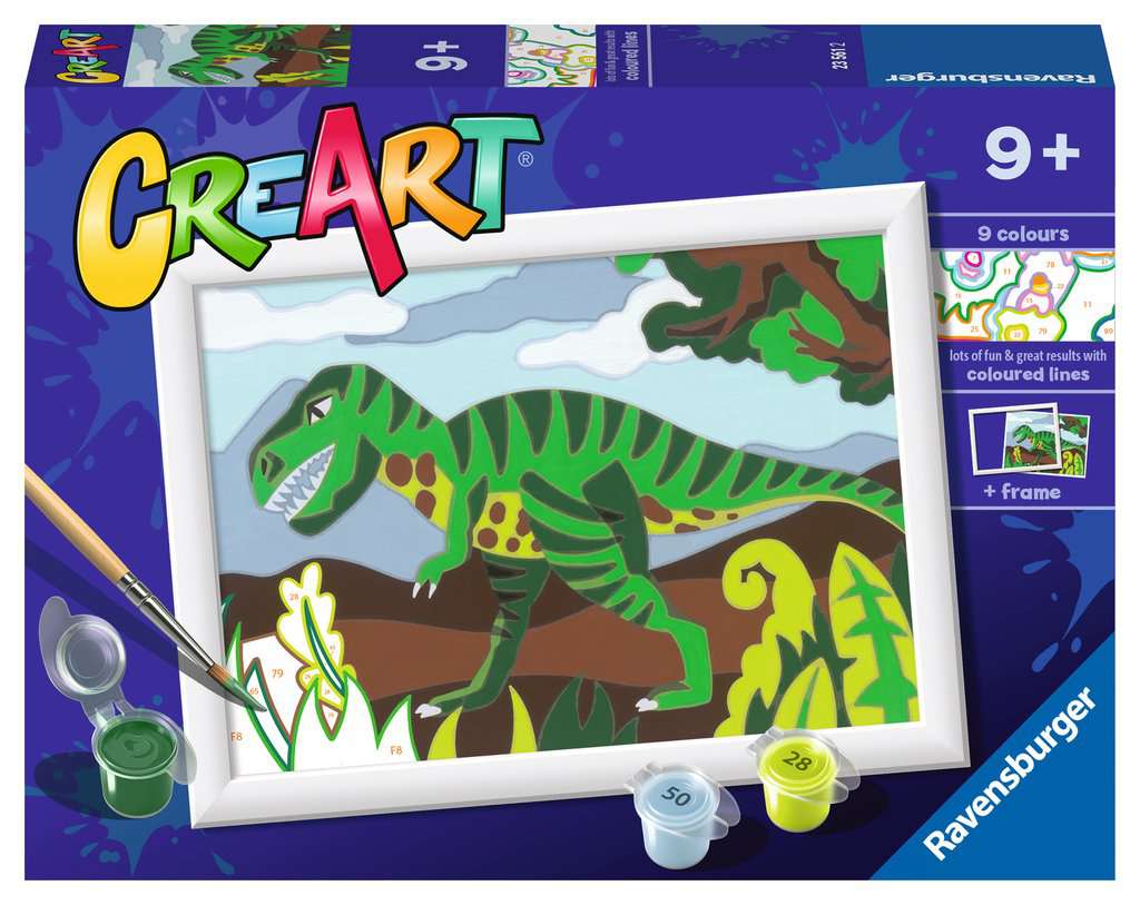 CreArt Painting by Numbers Roaming Dinosaur