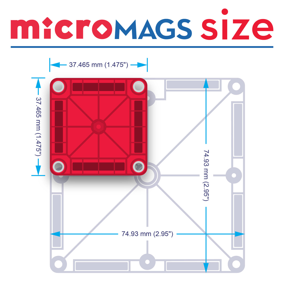 Magna-Tiles® Micro Mags Travel 26 piece set