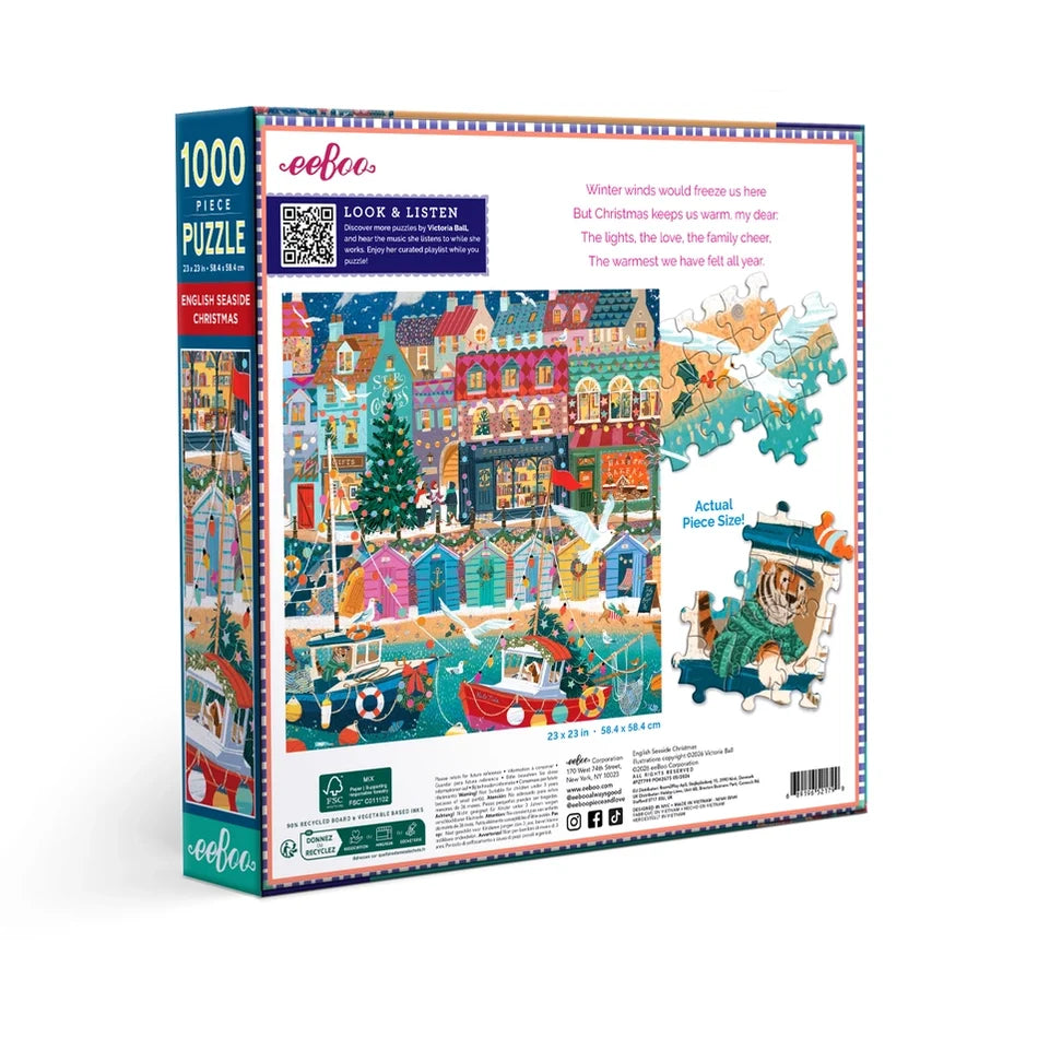 English Seaside Christmas 1000 Pc Puzzle