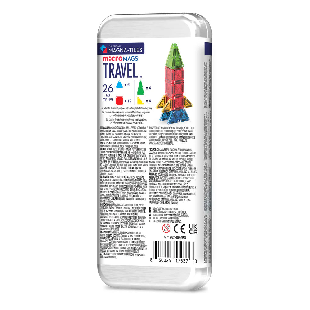 Magna-Tiles® Micromags 26 piece Travel Set
