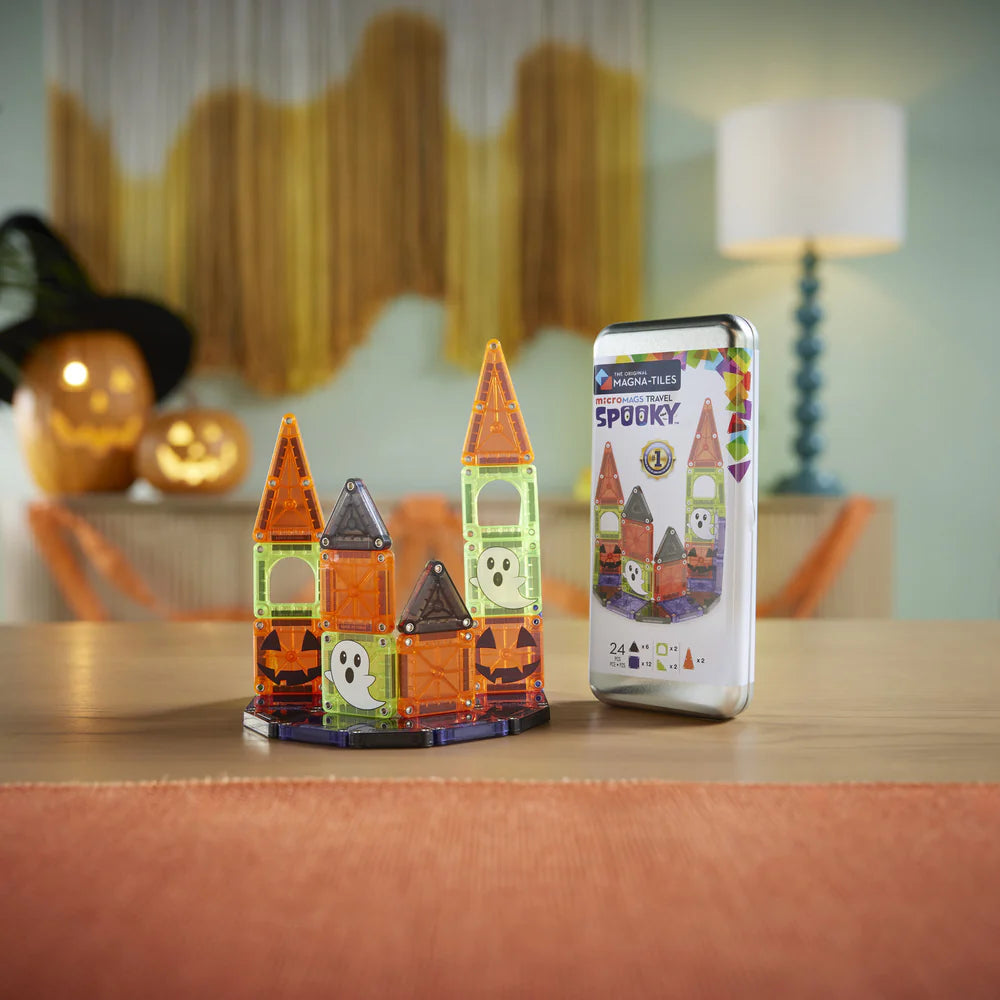 Magna-Tiles® Spooky Micromags 24 piece Travel Set