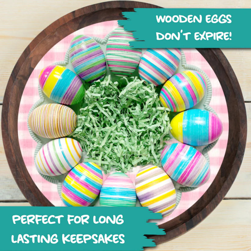 12Pk Wooden Eggs