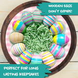 12Pk Wooden Eggs