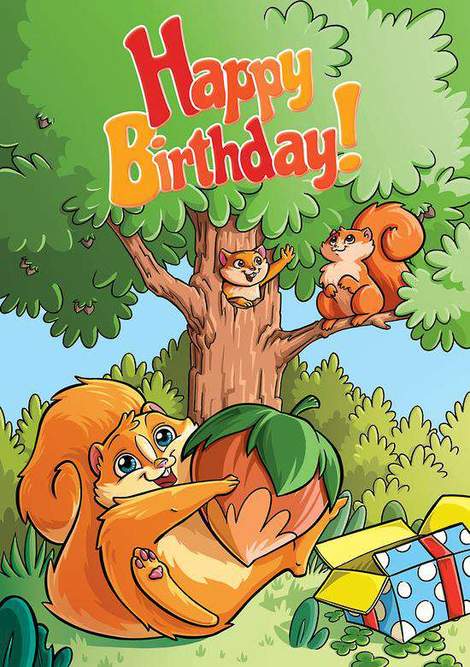 Pop N Play - Birthday Squirrel