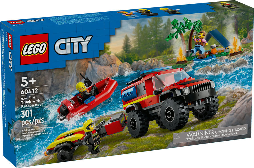 LEGO® City 4x4 Fire Truck with Rescue Boat