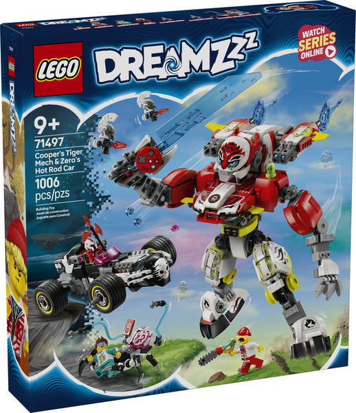 LEGO® DREAMZzz™ Cooper’s Tiger Mech &amp; Zero’s Hot Rod Car