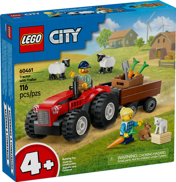 LEGO® City Red Farm Tractor with Trailer & Sheep