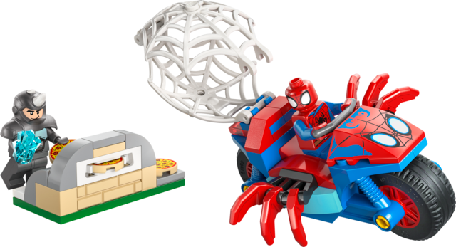 LEGO® Spidey And His Amazing Friends Spidey on his Motorcycle Vs Rhino