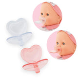 Corolle Heart Shaped Doll Pacifier for 14-17" Dolls, 2 Pack