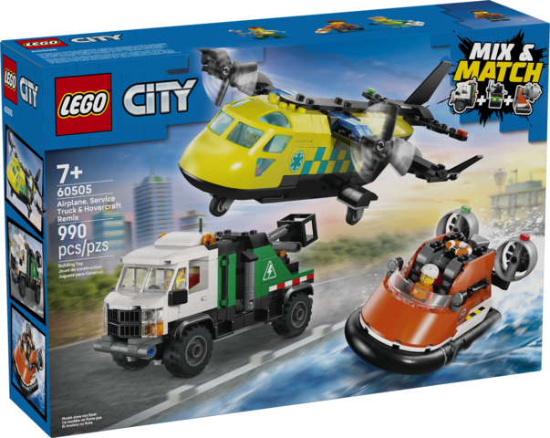 LEGO® City Airplane, Truck & Hovercraft Remix