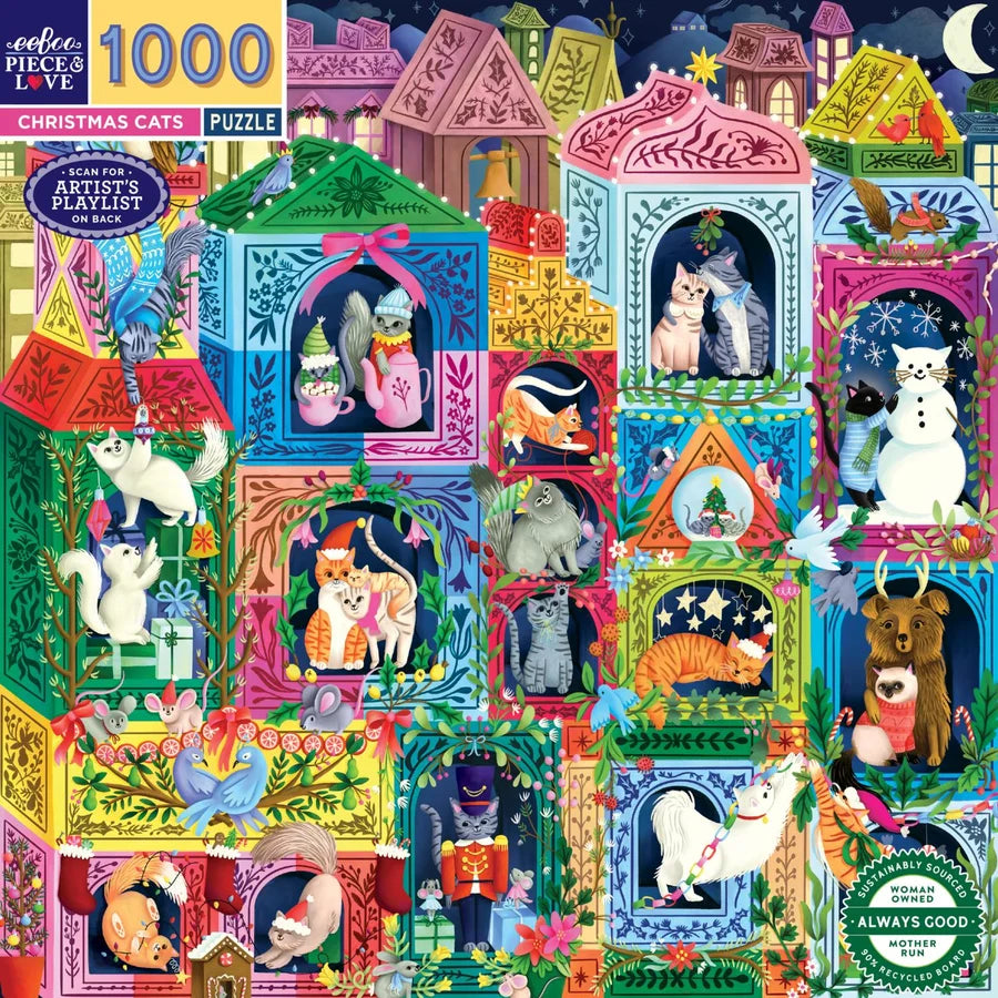 Christmas Cats 1000 Pc Puzzle