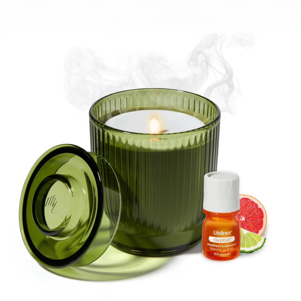 Ribbed Olive Flameless Candle Diffuser