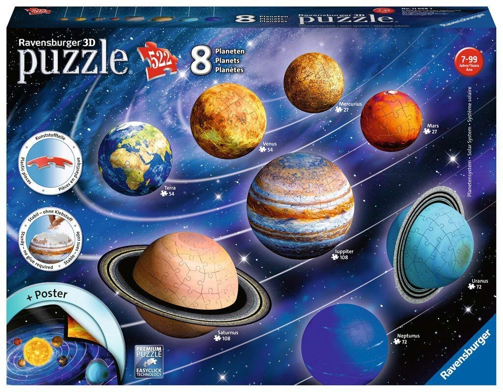 3D Puzzle Solar System - 522 pc