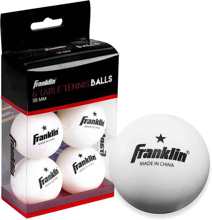 White Table Tennis Balls (6 pack)