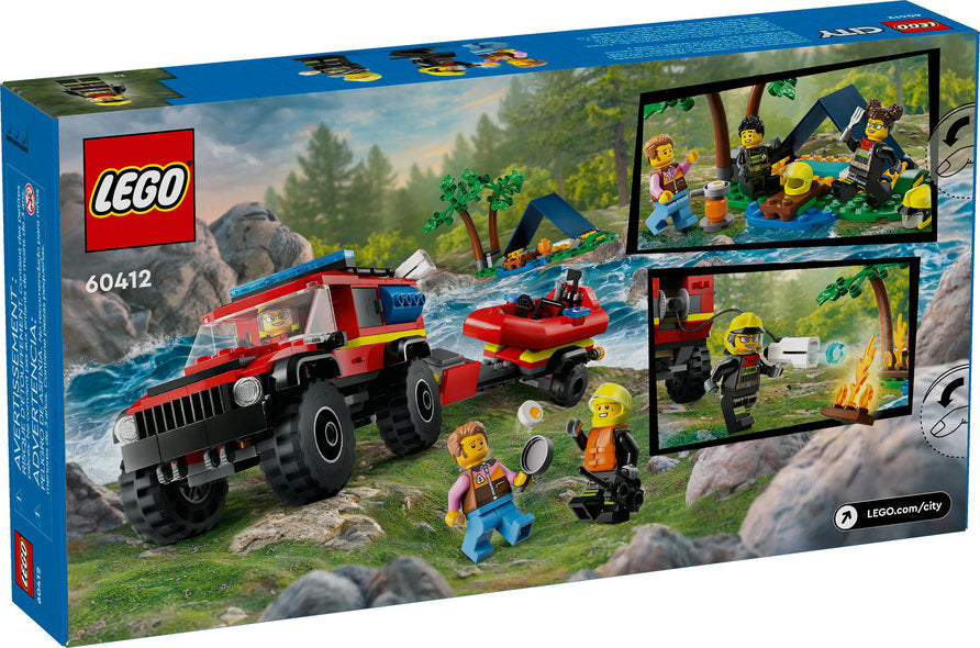 LEGO® City 4x4 Fire Truck with Rescue Boat