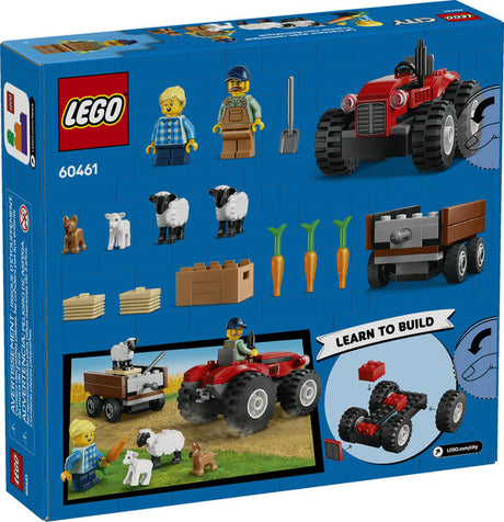 LEGO® City Red Farm Tractor with Trailer & Sheep