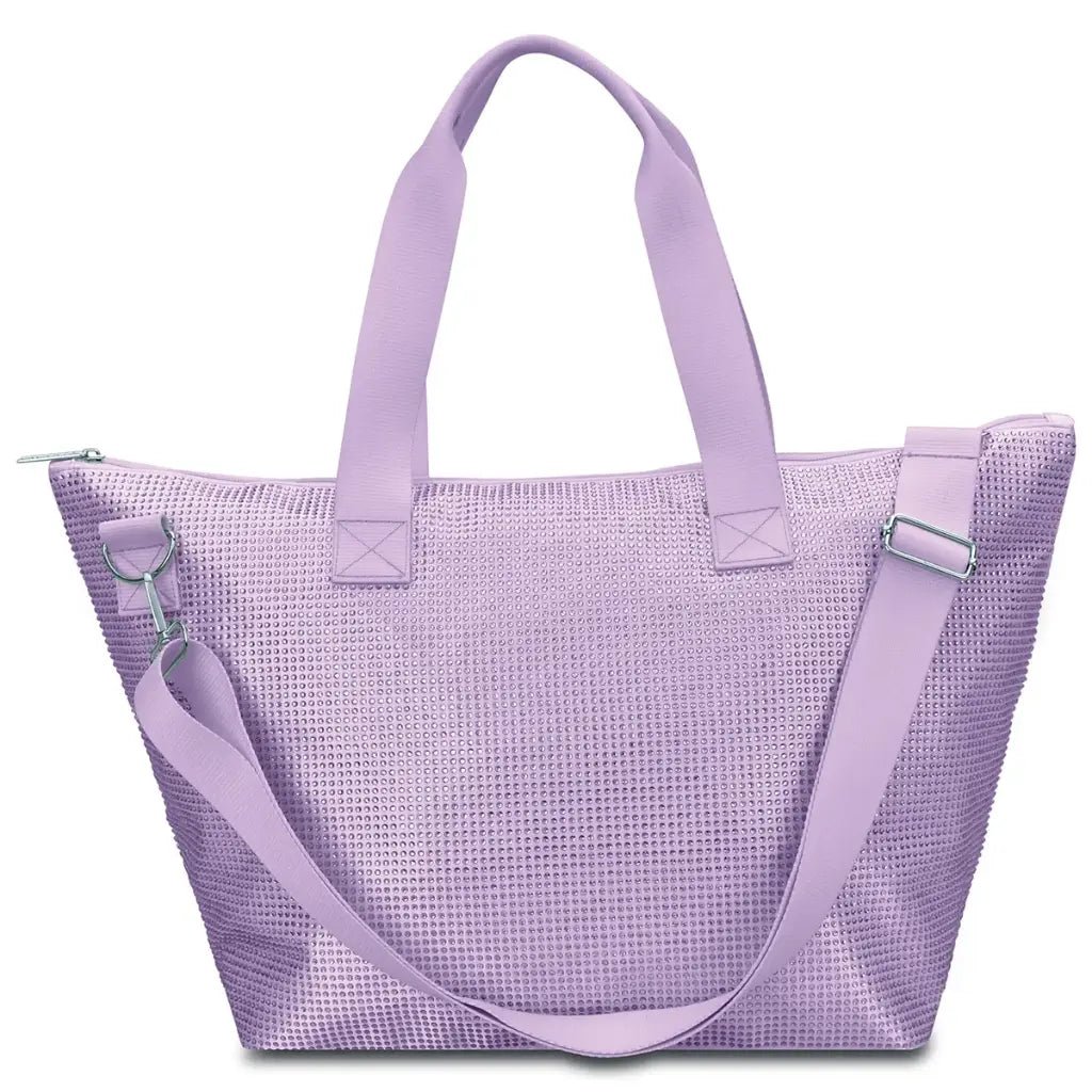 Lavender Rhinestone Overnight Bag