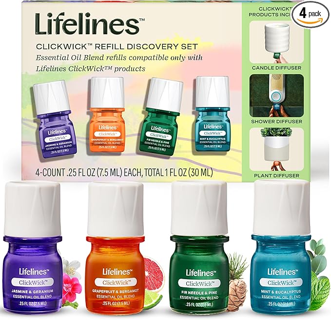 Essential Oil Blends Clickwick Refill (4 pack)