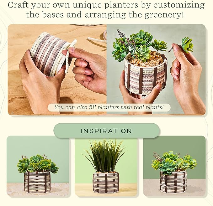 FlowCraft Cord Wrapped Planter